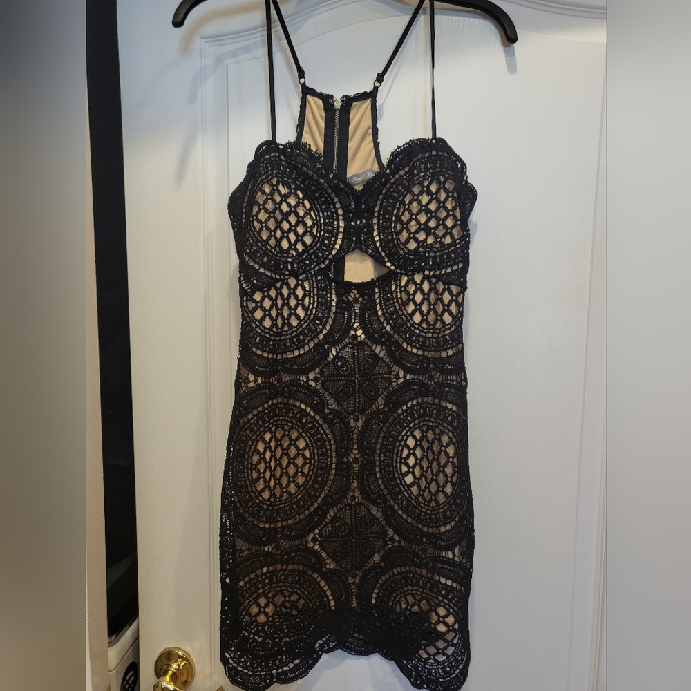 Intrigue Couture Keyhole Crochet Dress